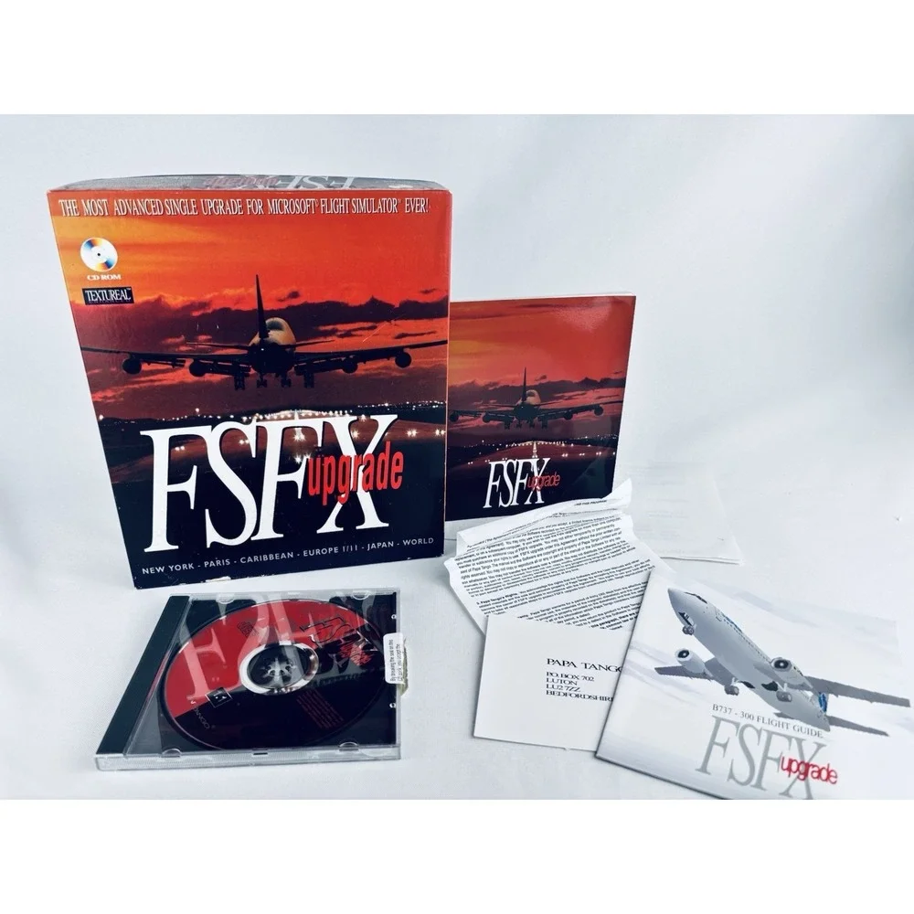 FSFX Upgrade for Microsoft Flight‎ Simulator Vintage 1996 CD Handbook Computer